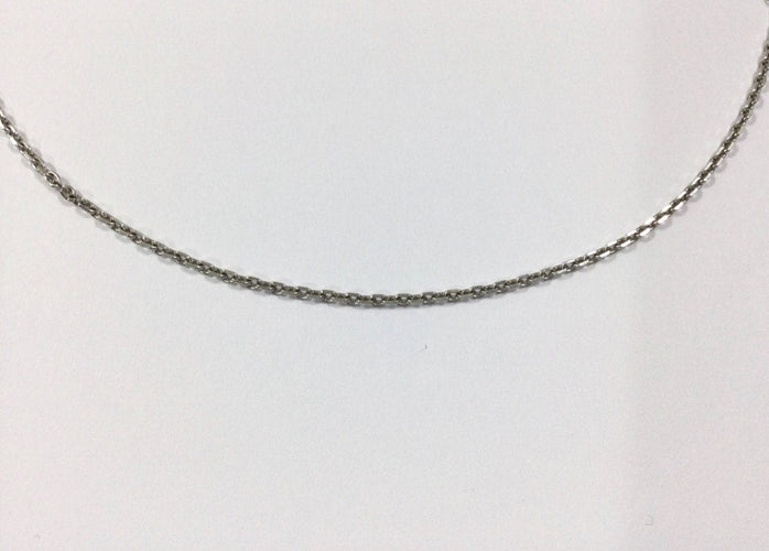 Collier Chaîne Forçat En Or Blanc 58 Facettes