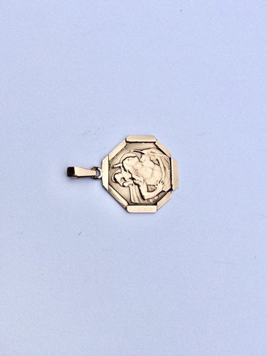 Pendentif Médaille Saint Christophe Or Rose 58 Facettes