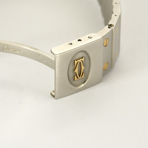 Montre Cartier Santos Galbée Phase de Lune Grand Modèle Or Jaune 18K et Acier