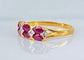 Bague 50 Bague en or jaune 18 carats, 6 rubis et 4 diamants 58 Facettes AB551