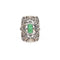 Bague Bague vintage en or et argent avec émeraude 58 Facettes 16925