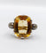 Bague 56.5 Ancienne bague or jaune et argent, citrine, diamants taille ancienne (circa 1880) 58 Facettes A05831