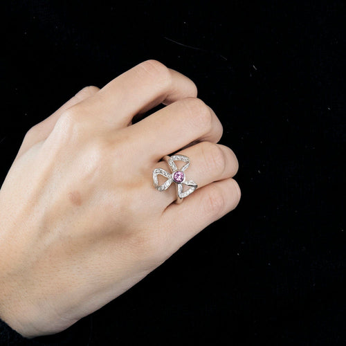 Bague 53 MELLERIO - Marie-Antoinette - Bague or gris, diamants, saphir 58 Facettes J1WG111-SD53