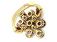 Bague 54 BVLGARI. Collection "Allegra", bague or jaune, saphirs de couleur et diamants 58 Facettes