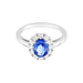 Bague 54 Bague saphir de ceylan diamants 58 Facettes