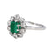 Bague 48 Bague  Marguerite Or blanc Emeraude, Diamant 58 Facettes 4745027CN