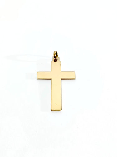 Pendentif Croix en or rose 58 Facettes