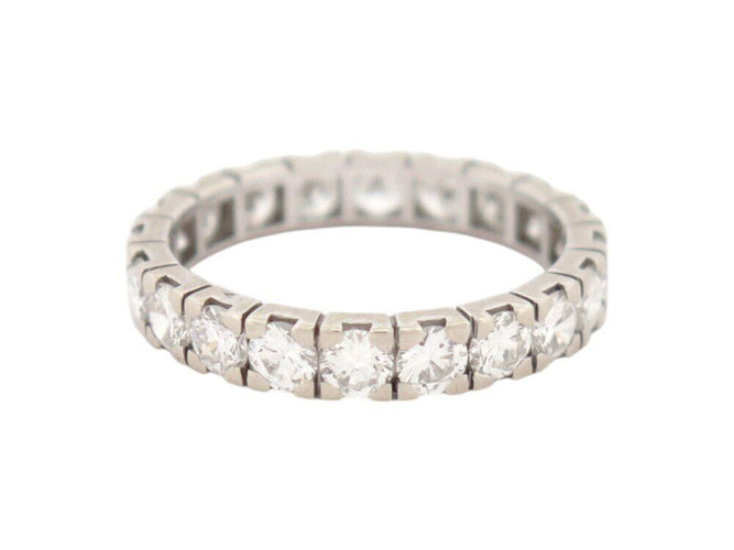 Bague 50 bague alliance americaine 20 diamants 2ct or blanc 18k 2.1gr t50 58 Facettes 268367