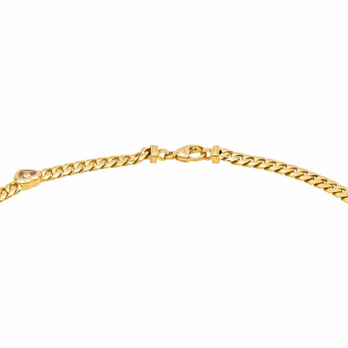 Halsband Chopard Halsband Länk pansarkedja Happy Diamond Gult guld Diamant 58 Facettes 4799569CN