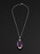 Pendentif Pendentif Art-deco en Platine et Diamants serti d'une Importante Améthyste 58 Facettes