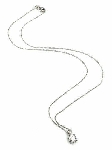 Collier Collier or blanc 18K et diamant 0.49 E VS 2 58 Facettes