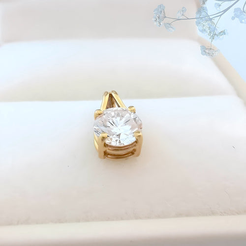 Pendentif Pendentif diamant en solitaire or jaune 58 Facettes AA 1738
