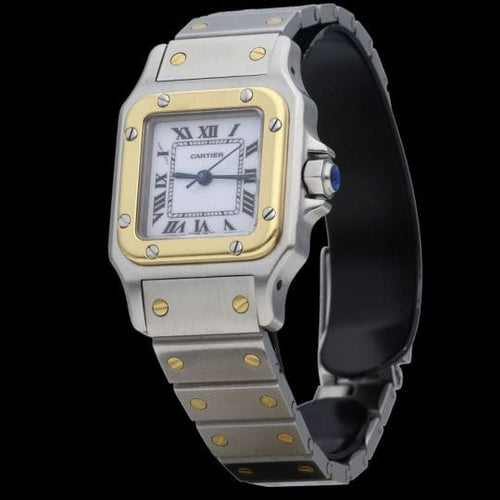 Montre Cartier Montre Santos Dame Or Jaune 18K Et Acier 58 Facettes MT44236