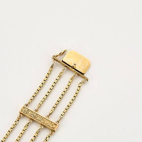 Bracelet Bracelet néo classique en or jaune et émail de feu 58 Facettes COL3322X3