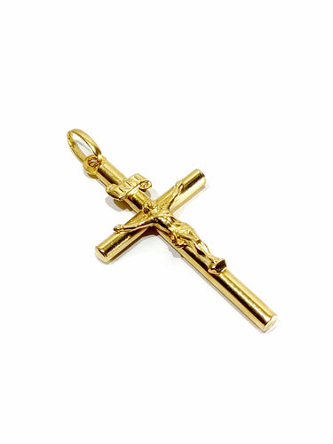 Pendentif Pendentif crucifix INRI en or jaune 58 Facettes