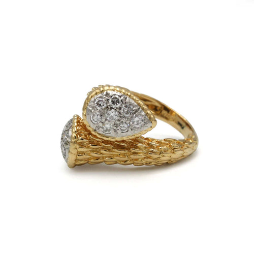 Bague 47 Bague Boucheron, Serpent Bohème, années 70, or jaune 750, platine et diamants 58 Facettes 1280