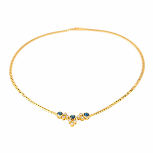 Collier Collier Maille Anglaise  Or jaune Saphir, Diamant 58 Facettes 4526721RV