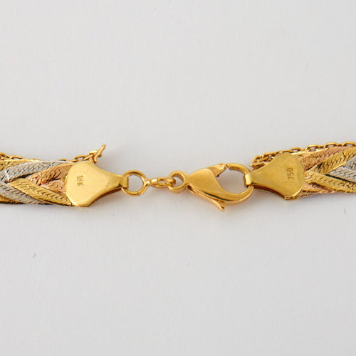 Collier Collier 3 ors maille tressée 58 Facettes