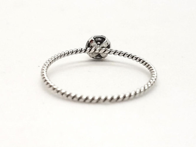 Bague 54 Bague Or blanc Diamant 58 Facettes 579277RV