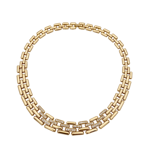 Collier Collier Fred maillons articulés, or jaune, diamants. 58 Facettes 34721