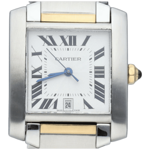 Montre Cartier Montre Tank Francaise Moyen Or Acier 58 Facettes MT36303
