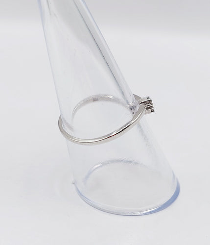 Bague 55 Bague vintage or blanc, trilogie diamants 58 Facettes B01003