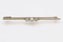 Broche Gold elongated brooch, pearl and "old" brilliant-cut diamonds 58 Facettes 11472