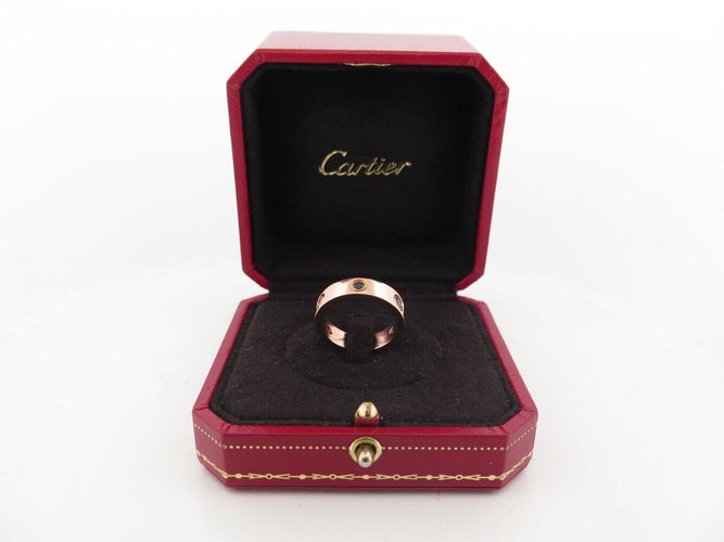 Bague 55 bague CARTIER love t55 en or 18k pierres saphir grenat amethyste 58 Facettes 271117