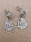 Boucles d'oreilles Boucles d'oreilles pendantes antiques en or blanc du début des années 1900 58 Facettes