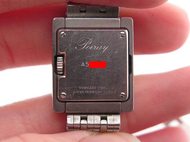 Montre vintage montre POIRAY sertie de 80 diamants 21 mm quartz classique acier 58 Facettes 268175