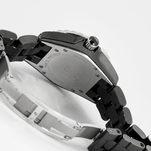 Montre CHANEL - J12 - Montre Céramique noire et diamants 58 Facettes 250279