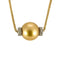 Collier Collier en or jaune, or blanc, perle Gold de culture des mers du sud et diamants 58 Facettes REU1088