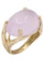 Bague 54 Bague or jaune quartz rose 58 Facettes 1000