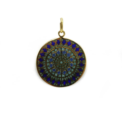 Pendentif Pendentif Rosace - Or & Emaux 58 Facettes 250466R