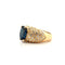 Bague 59 Bague en or jaune saphir ovale et diamants 58 Facettes