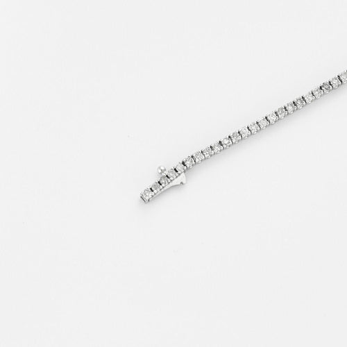 Bracelet Bracelet Tennis ligne diamants or gris 58 Facettes GU29