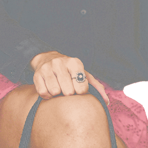 Bague 59 Bague Art Déco en or blanc, saphir et diamants 58 Facettes MB8