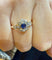 Bague 57 Bague marguerite ancienne en or , diamants et saphir 58 Facettes