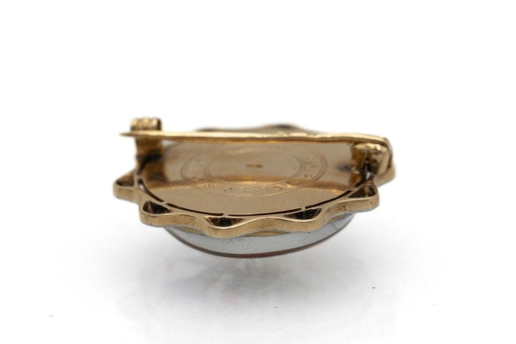 Broche Broche en or avec quartz et motif de fleurs sauvages 58 Facettes 9358V