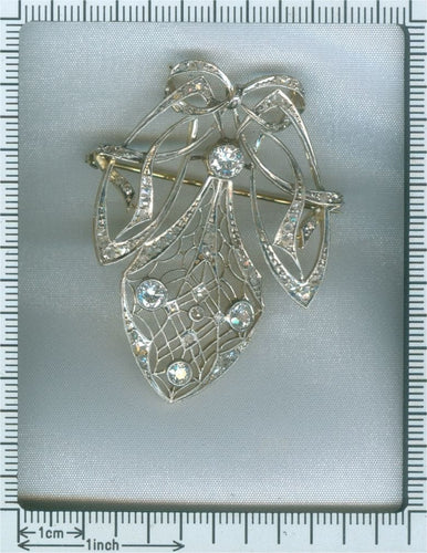 Pendentif Élégant Art Nouveau : Pendentif-broche en diamant à double usage 58 Facettes 19087-0046