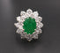 Bague 58 Bague émeraude 2,34 carats Et Diamants 3 Carats, Or Et Platine. 58 Facettes C70-03