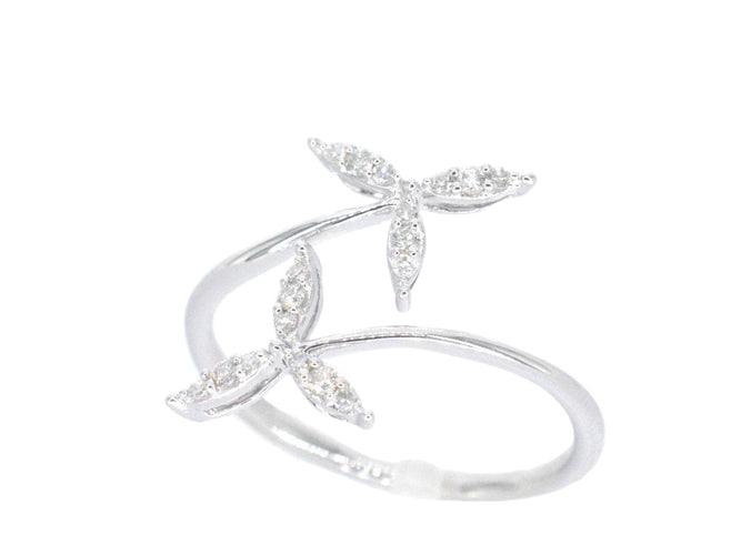 Bague 54 Bague en or blanc avec diamants 58 Facettes 2334