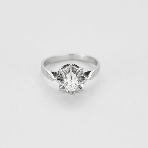 Bague 50 Solitaire en or blanc et diamant 58 Facettes LP1287/13