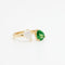 Bague 54 Bague Toi et Moi or jaune, diamant et grenat tsavorite 58 Facettes