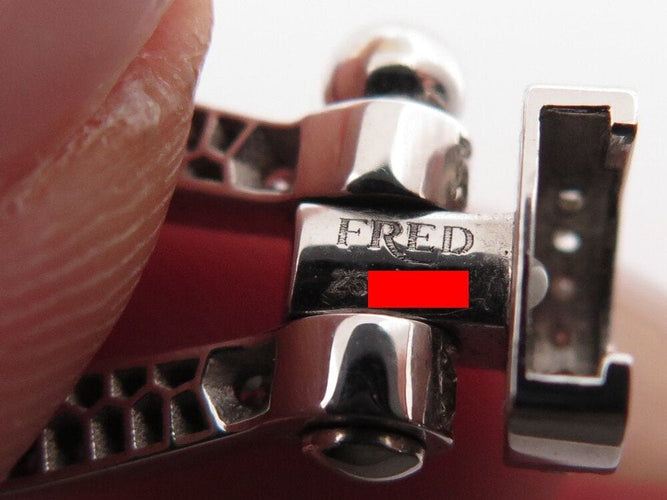 Bracelet bracelet FRED grand force 10 double tour 0b0050 t18 or 18k diamants 0.9ct 58 Facettes 271155