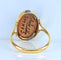 Bague 52 Bague en or jaune émail profil de femme, Limoges 58 Facettes AB646