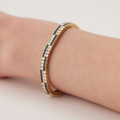 Bracelet Bracelet saphirs et diamants 58 Facettes