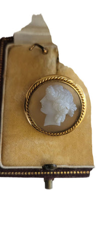 Broche Broche Napoléon III camé or jaune agate 58 Facettes