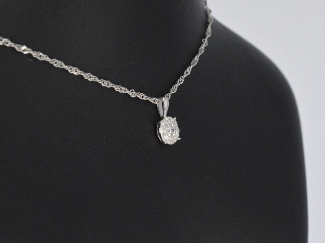 White gold pendant with diamonds 58 Facettes 2074