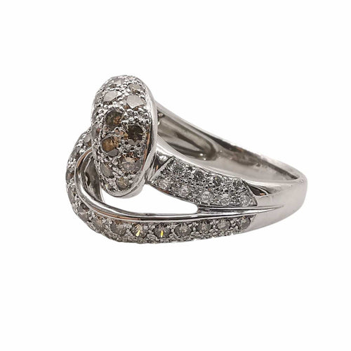 Bague 55 Bague en or blanc & diamants 58 Facettes